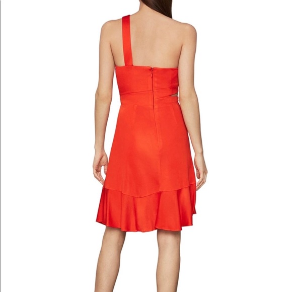 BCBG MaxAzria One-Shoulder Cut Out Waist Mini Dress. Small. - Picture 2 of 6